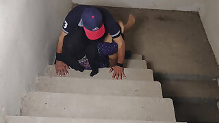 Girlfriend Fucked on Stairs-blowjob Doggy Style Hardcore