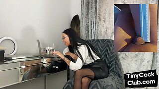 Femdom beauty babe comment smalldicks