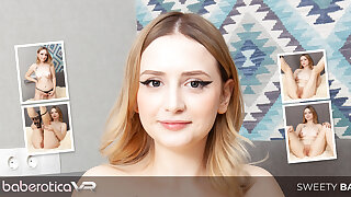 Cute Blondie, Sweety Babe, Fucks Her Puffy Pussy For Us - BaberoticaVR